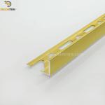 12.5mm Metal Tile Trims Aluminum Alloy 6063 Material Polish Bright Gold Color