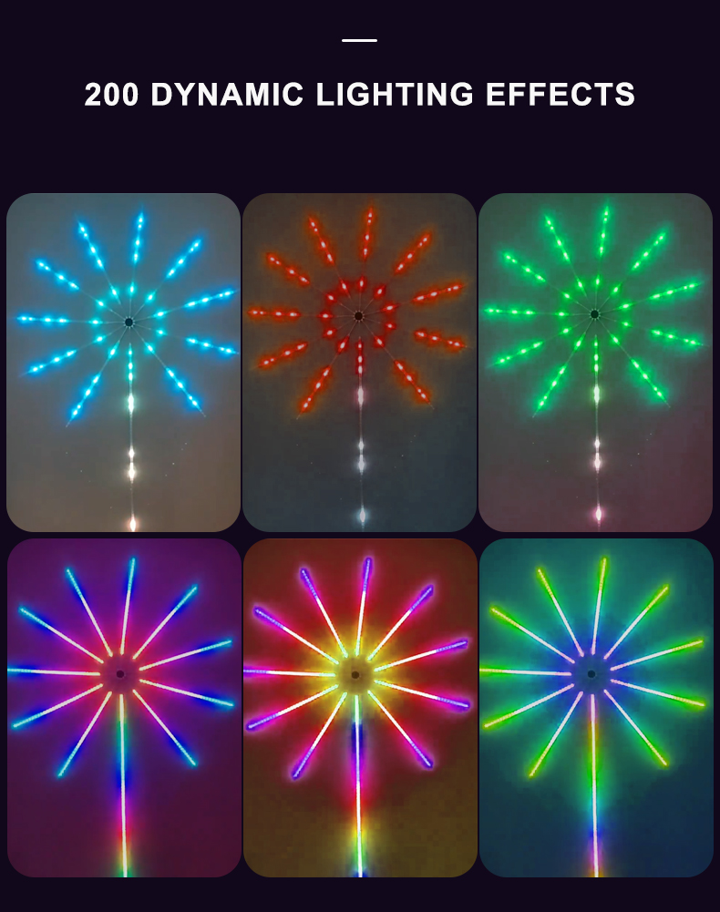 DIY APP Music Remote Pixel LED Light Strip Firework Dream Color For Christmas