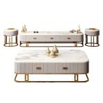 Home Living Room Furniture Luxury Coffee Tables Marble Center Table 1400X800X440