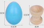 Assorted colors Solid Wooden Easter eggs for kids children DIY Graffiti painging
