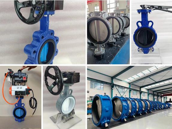 ductile cast iron stainless steel manual 4 inch wafer type butterfly valve