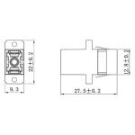 SC Type Flange Fiber Optic Adapters Simplex APC Low Insertion Loss