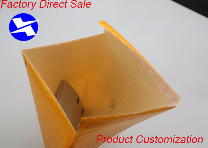 Orange Poly Bubble Mailer Shipping Bags Customized Size Copperplate / Offset Printing