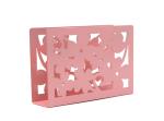 Eco Friendly Black Metal Napkin Holder Creative Design For Coffee Shops / Office