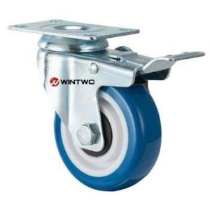 Wholesale Brake blue PU castor from china suppliers