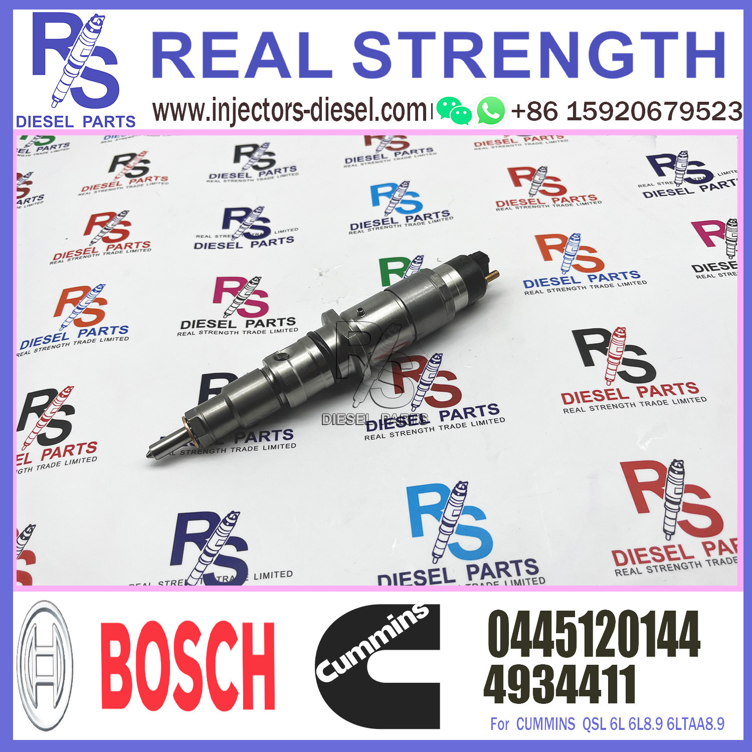 Genuine Common Rail Diesel Fuel Injector 0445120237 0445120097 0445120144 4934411 4944476 5263310 injector diesel