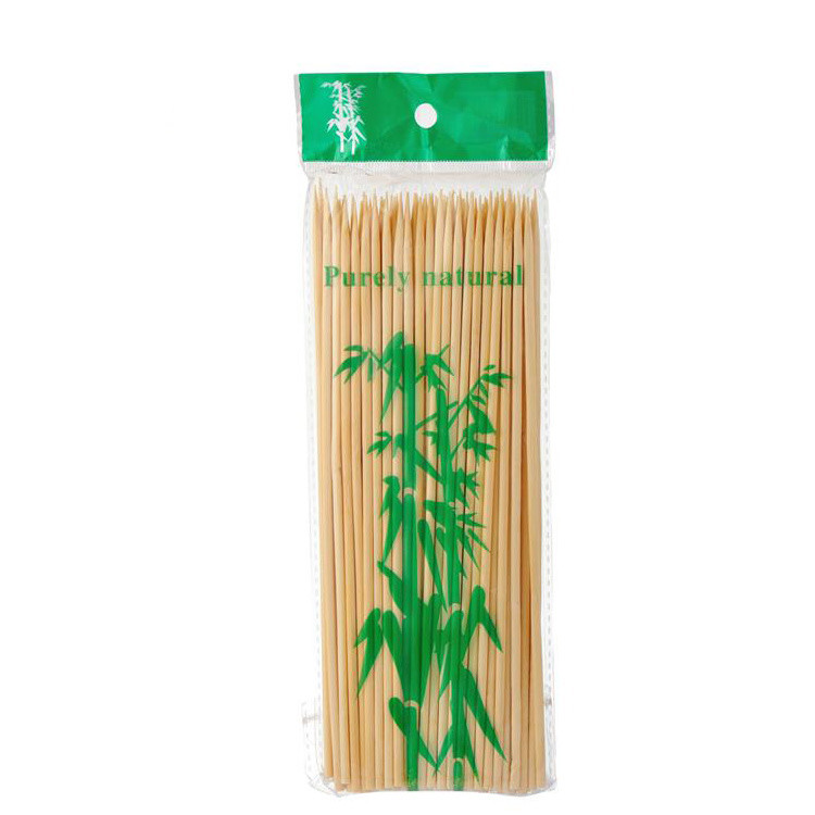 Customized 40cm Barbecue Wooden Sticks , Marshmallow Roasting Bamboo Skewers On Grill