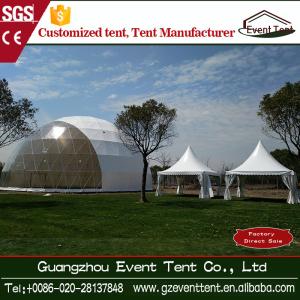 Wholesale White Tear Resistant Inflatable Geodesic Dome Tent Steel Frame Tent Dia 4-60m from china suppliers