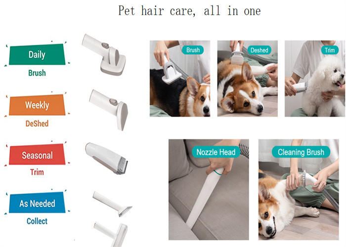 White ABS Portable Pet Vacuum Cyclone Design Cordless Vacuum Animal Hair