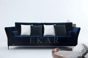 Wholesale Modern Home Furniture Metal Frame L Shaped Corner Velvet Sectional Sofa from china suppliers