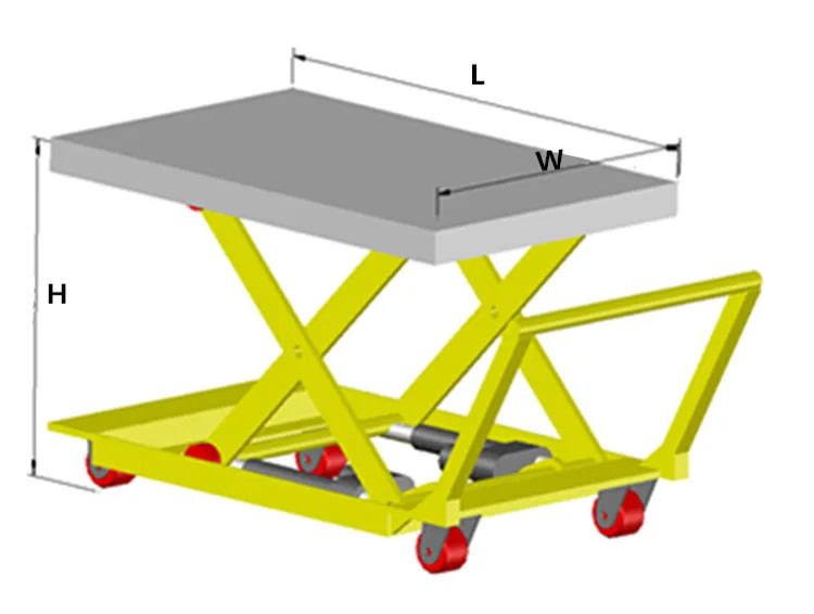 Outdoor Scissor Lift Table Power 3kw Hydraulic Lift Trolley Cargo Lift Platform