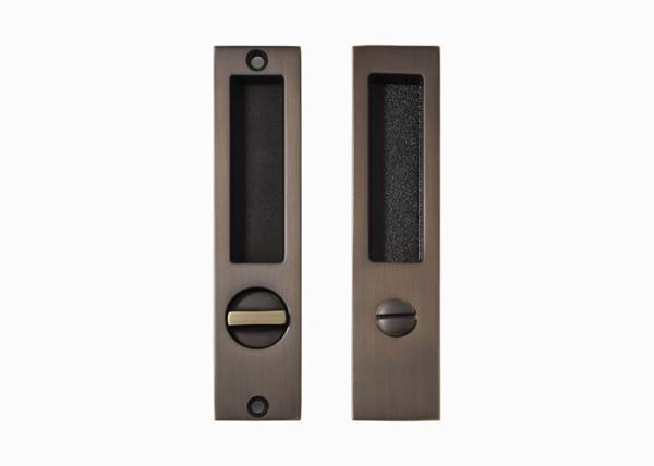 Brass Sliding Door Lock Set Handles Gold PVD Black For Interior Living Room