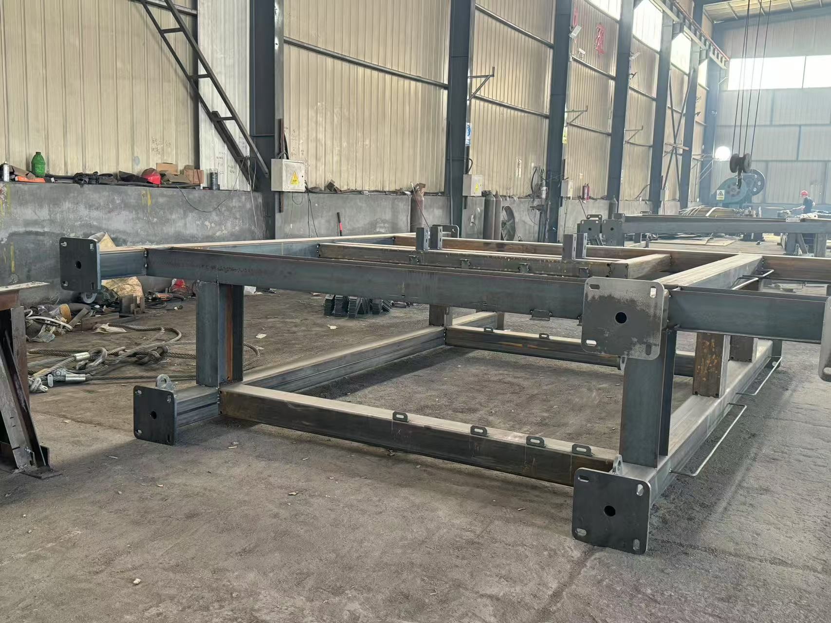 Hot Dip Galvanized Steel Structure Platform Supporting Electrical Cabinet On Bottom Of Wind Tower