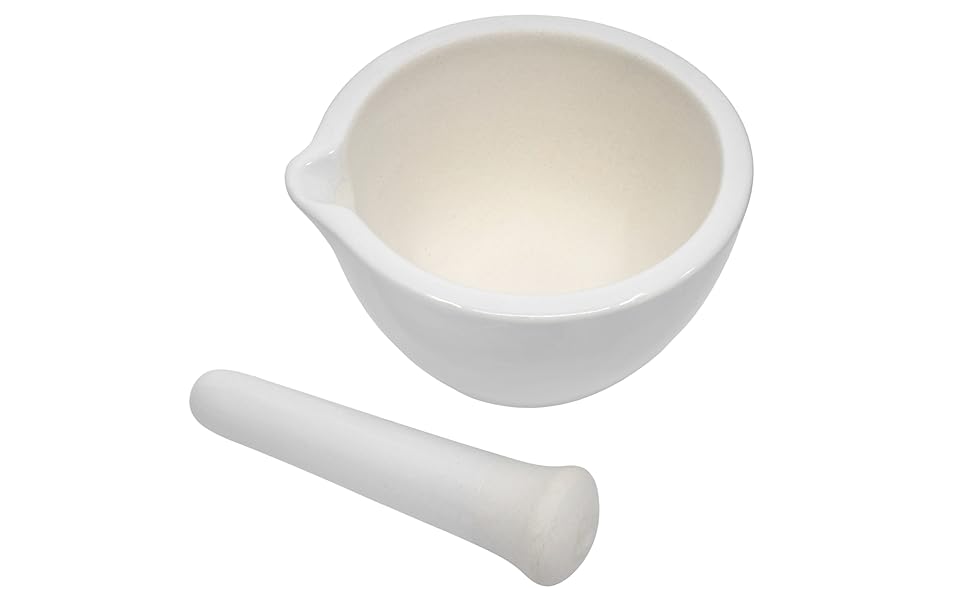 porcelain mortar and pestle set eisco labs crafts kitchen grinder SCIENTIFIC LABORATORY CLASSROOM