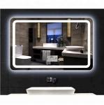 Hidden SS frame bathroom led lighted mirror Square Wall Decor Mirror in