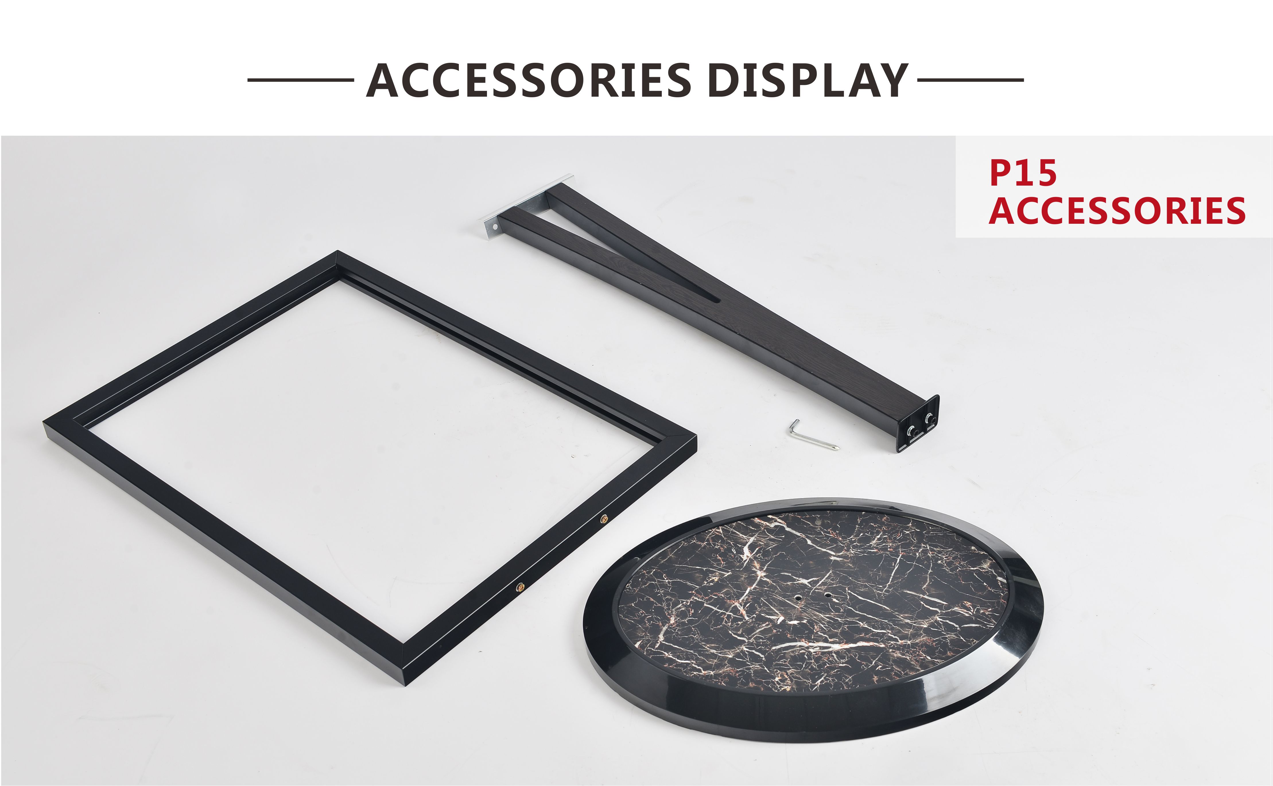 Vertical 1290x460mm Poster Display Stand Black V Stand Steel Plate