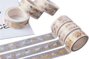 Wholesale Oil Proof CMYK Foil Washi Tape For Lipstick Packaging from china suppliers