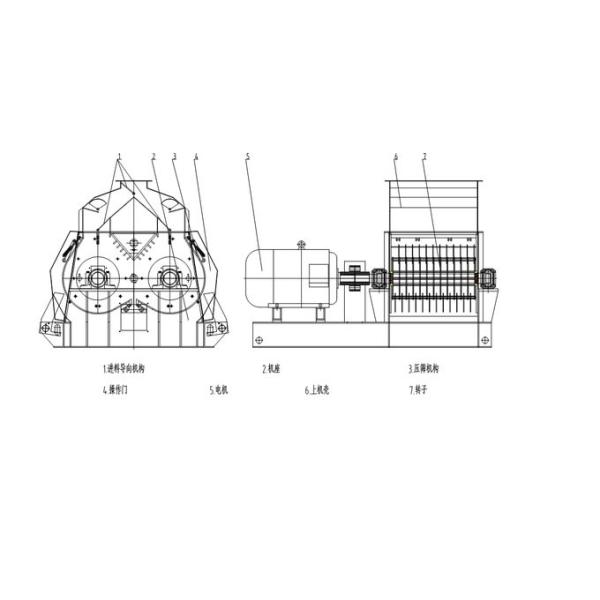 Grain Crushing Corn Hammer Mill Dual Rotors Structure Crushing Technology