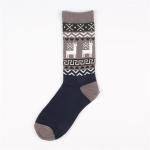 Promotional classic christmas deer patterned design winter thick pure cotton