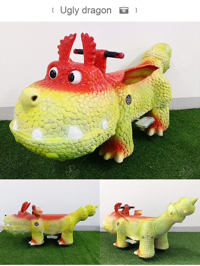 Amusement Park Kiddie Ride Kids Dinosaur Kart Go Kart With Sound