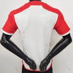Twill / Plain Pattern Thai Quality Football Jersey Red And White Men'S Football