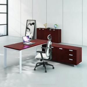 Wholesale 1.6M Red Executive Office Table Metal Frame Executive Manager Desk from china suppliers