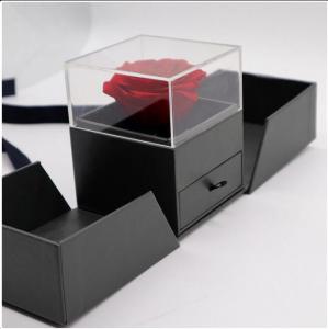 Wholesale Single Red Luxury Preserved Roses Gift Box Perfect For Valentine's Day Gift from china suppliers