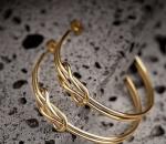 Oem Gold Hoop Earrings For Women Girls Gold Plated Knot Statement Lightweight