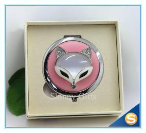 Wholesale Shinny Gifts Creative Fox Design Makeup Mirror Fancy Convenience Pocket Mirror from china suppliers