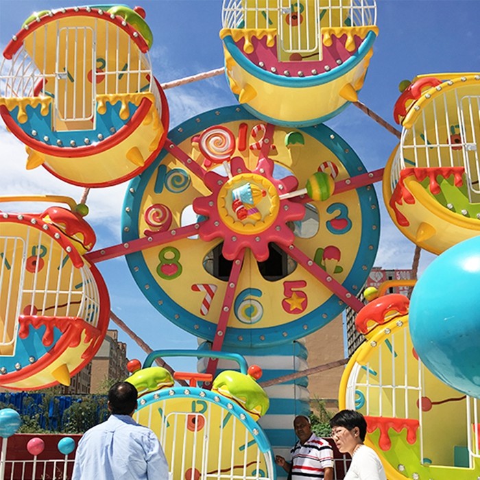 6 Cabins Rotating Amusement Park Ferris Wheel With Galvanized Steel Material