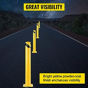 4.5 Inch Diameter Steel Pipe Safety Bollard 48 Inch Height Bollard Post
