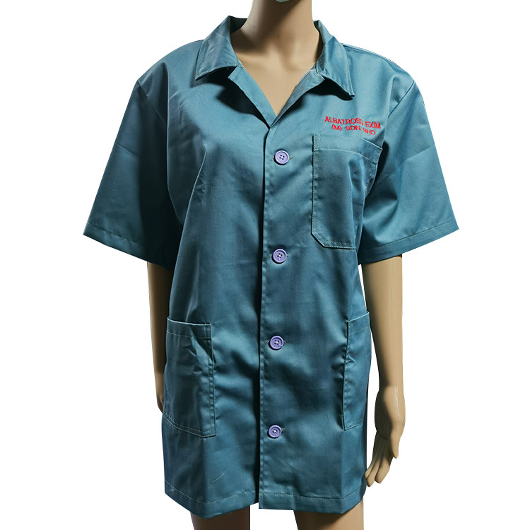 Cleanroom 65% Polyester 35% Cotton Short Sleeve ESD apparel