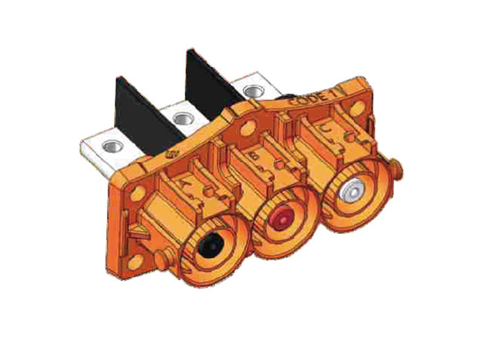 Touchproof High Current 200A 3 Pin Male Female Connector For Battery