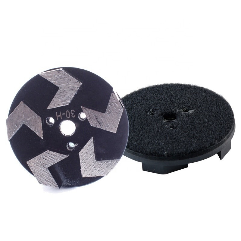 Black 6 Inch 220mm Concrete Diamond Grinding Disc For Polishing Metal