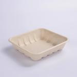 140ml Disposable Biodegradable Ugarcane Bagasse Tray For Food Vegetable Paper
