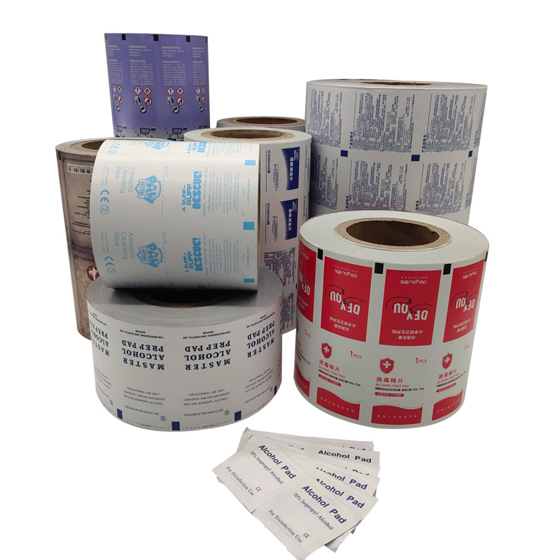 Pharmaceuticals Aluminum Foil Paper for Alcohol Prep Pad Glasses 1-9 Colors