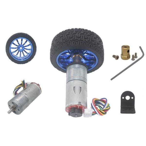 12V Toy Wheel Chassis Planetary Gear Motor 100prm With Tyre Coupling Kit