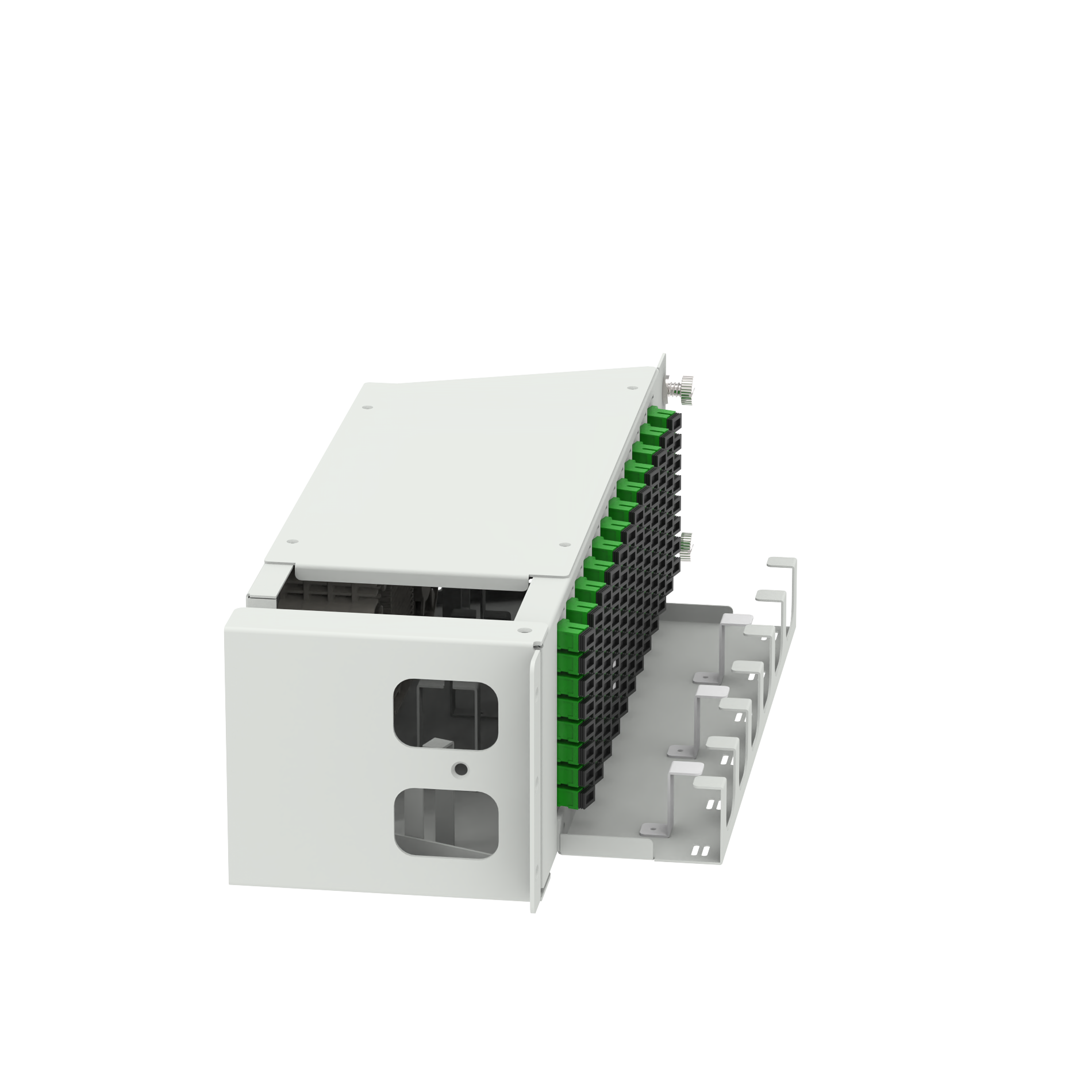 Data Center 96 Cores SC APC Type 19 Inch Fiber Optic Patchpanel with 5 and Swing Design