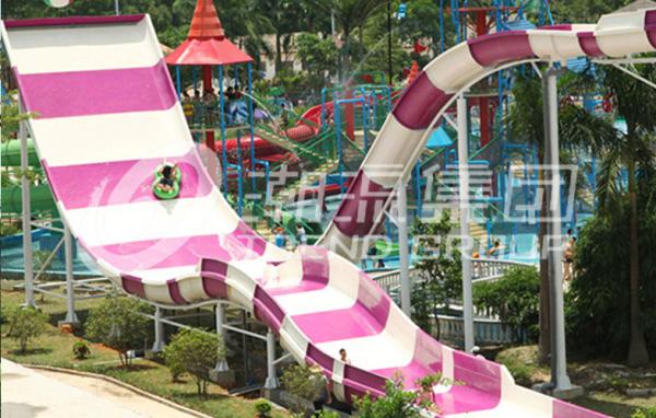 304 Stainless Steel Fiberglass Water Slides High Capacity 13m Platform Height /