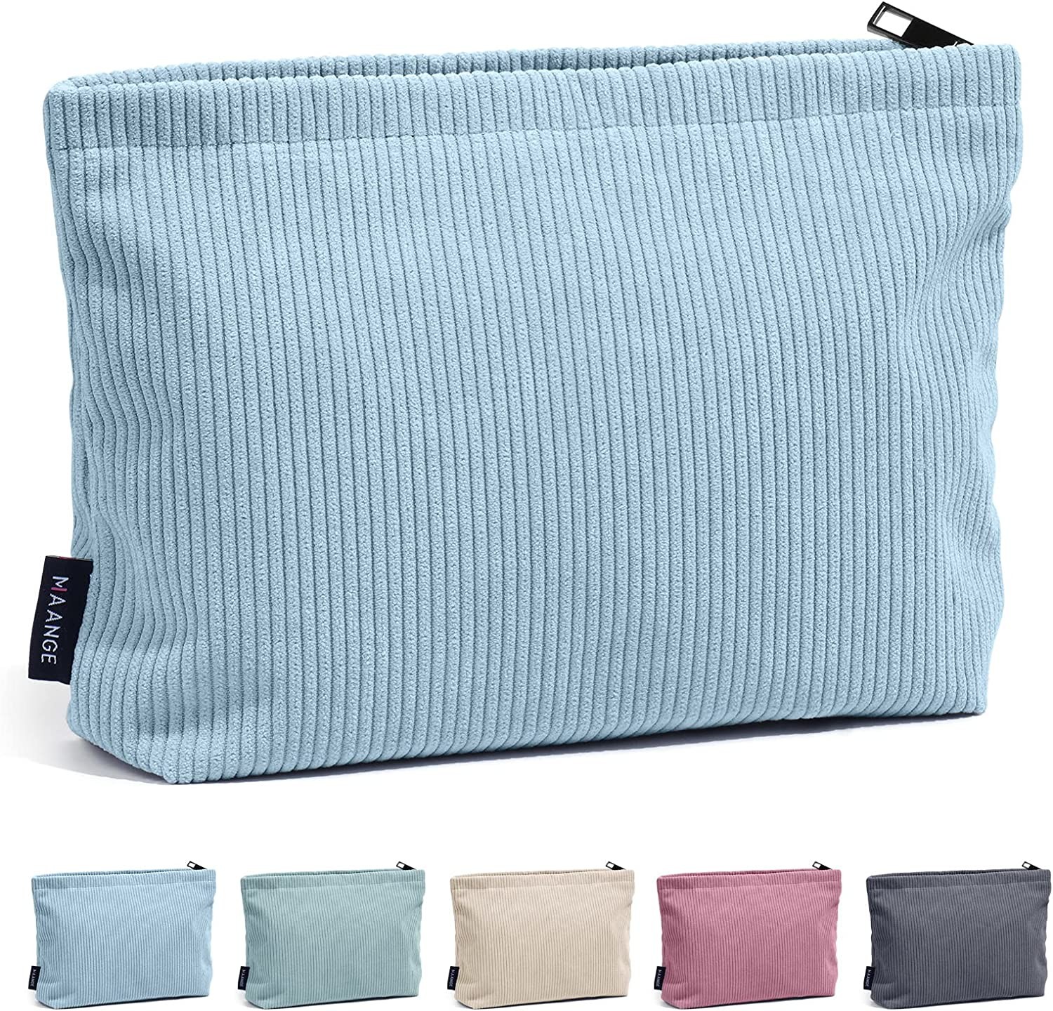 lager capaccity light weight corduroy toiletry bags