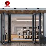 Exterior Bi Folding Aluminium Glass Folding Doors Polishing For Villa Residentia