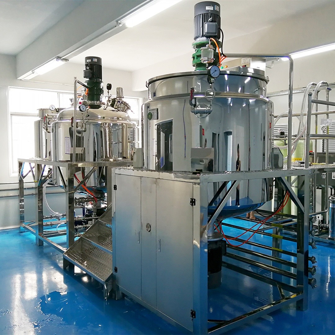2 Ton Homogenizer Emulsifier Mixer , Steam Heated Shampoo Making Machine