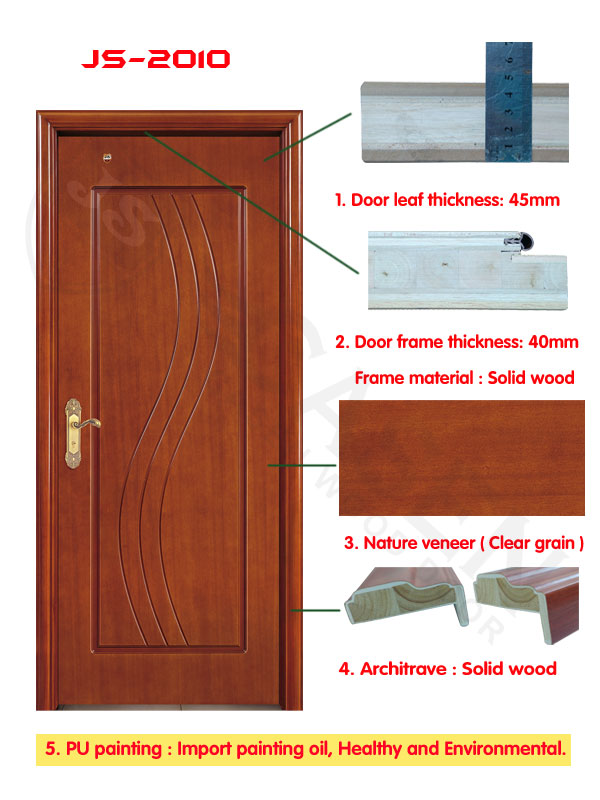 Latest european style entry doors design teak solid wood exterior doors