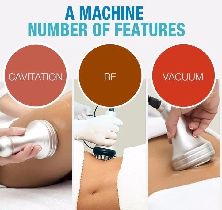 6 in1 40K Slimming RF Vacuum Ultrasonic Cavitation Weight Loss Machine Liposuction Body Facial Care