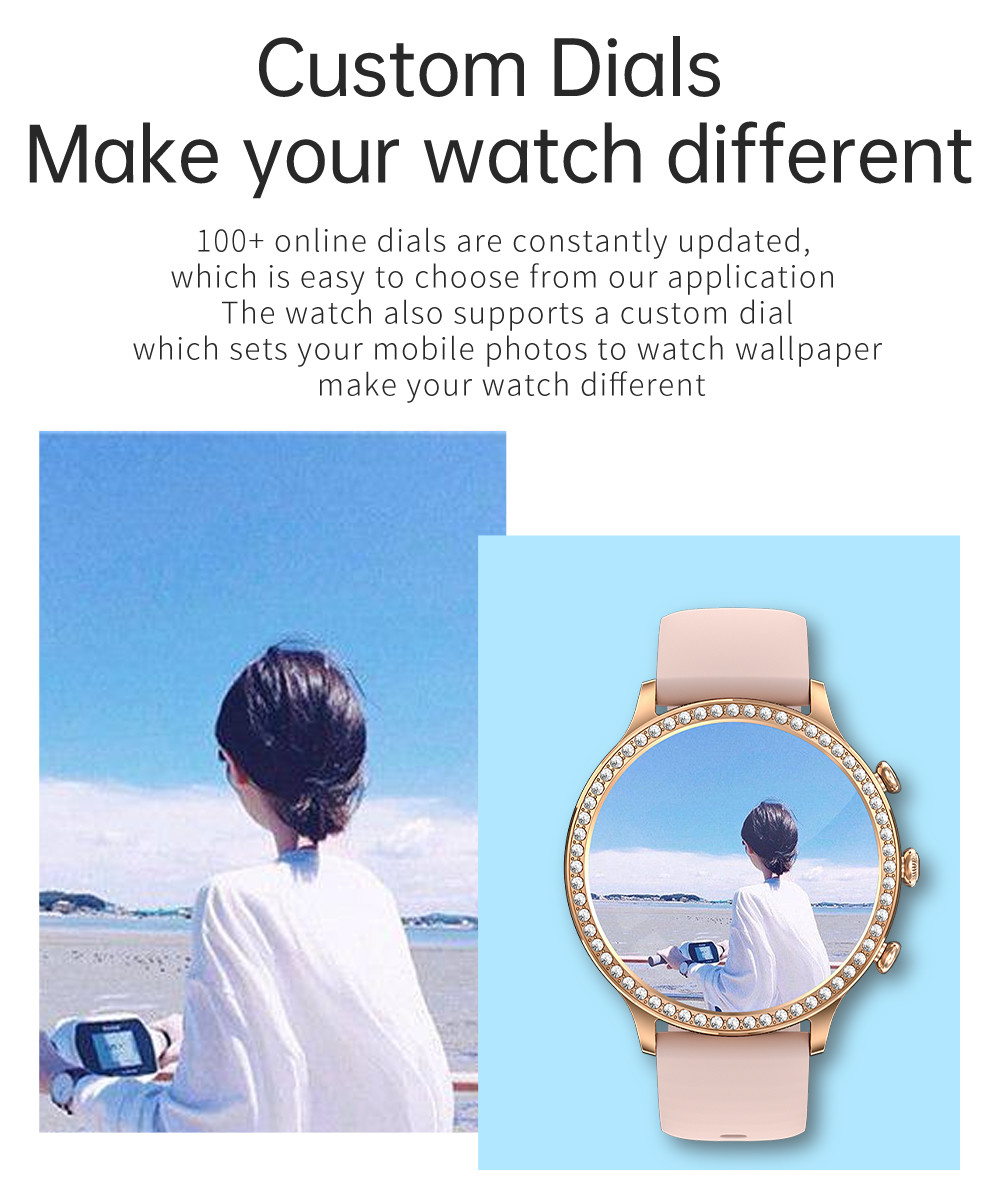 Smart Watch for Women Dial Answer Calls, 1.32'' Diamond Smartwatch Fitness Tracker
