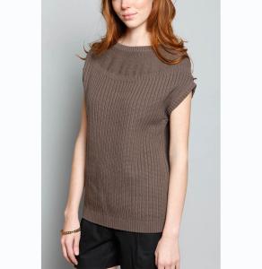 Wholesale WOMEN'S 100% COTTON SLEEVELESS KNITTED SWEATER from china suppliers