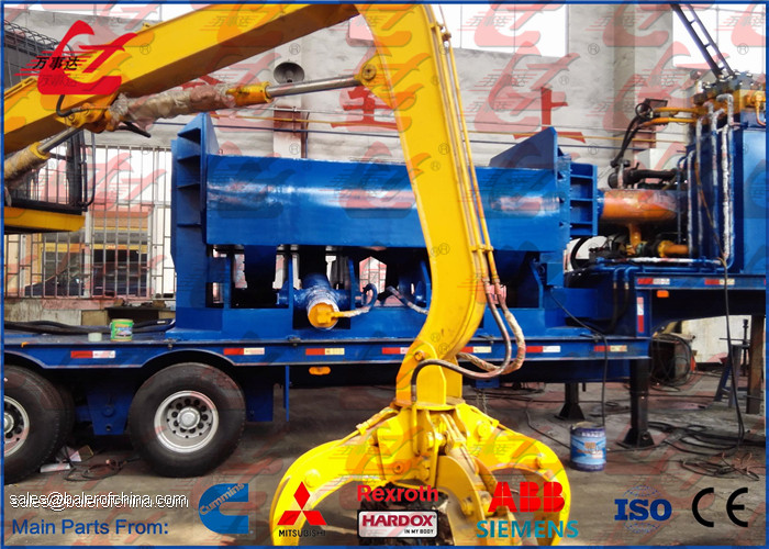 Mobile Car Baler Logger Vehicles Scrap Metal Baler Car Bodies Baling Press Machine For Waste Car Recycling Plant