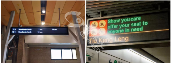 Subway Station Signage LED Message Board 6000CD/M2 6mm Pixel Pitch Led Pixel Display
