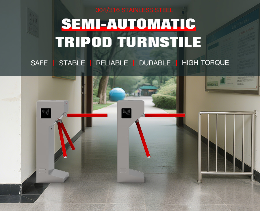 HCW Bidirectional Tripod Turnstile Gate 24v Working Voltage Entry Systems