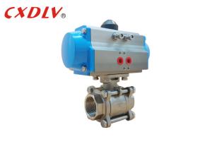 Wholesale DN15 - DN100 Thread BSPT Pneumatic Operated Ball Valve Stainless Steel CF8M from china suppliers